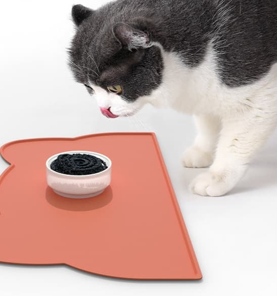 ペットマット 猫用 べこぼし防止シリコン製マット