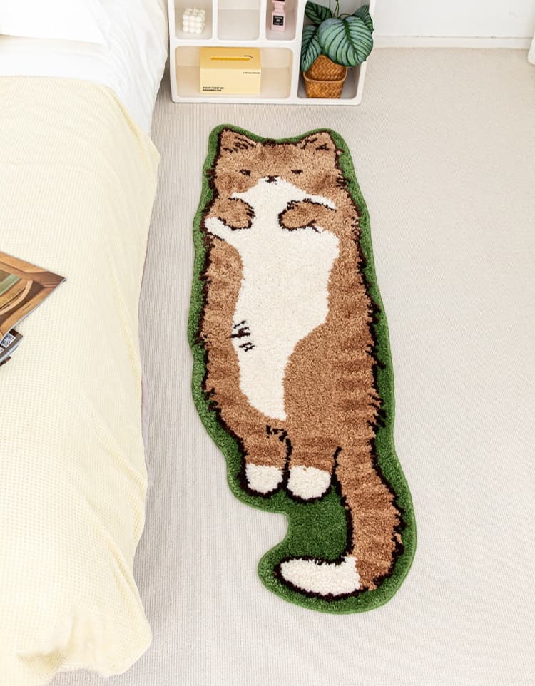 ペットマット 猫用 おすまし横寝キャット玄関マット