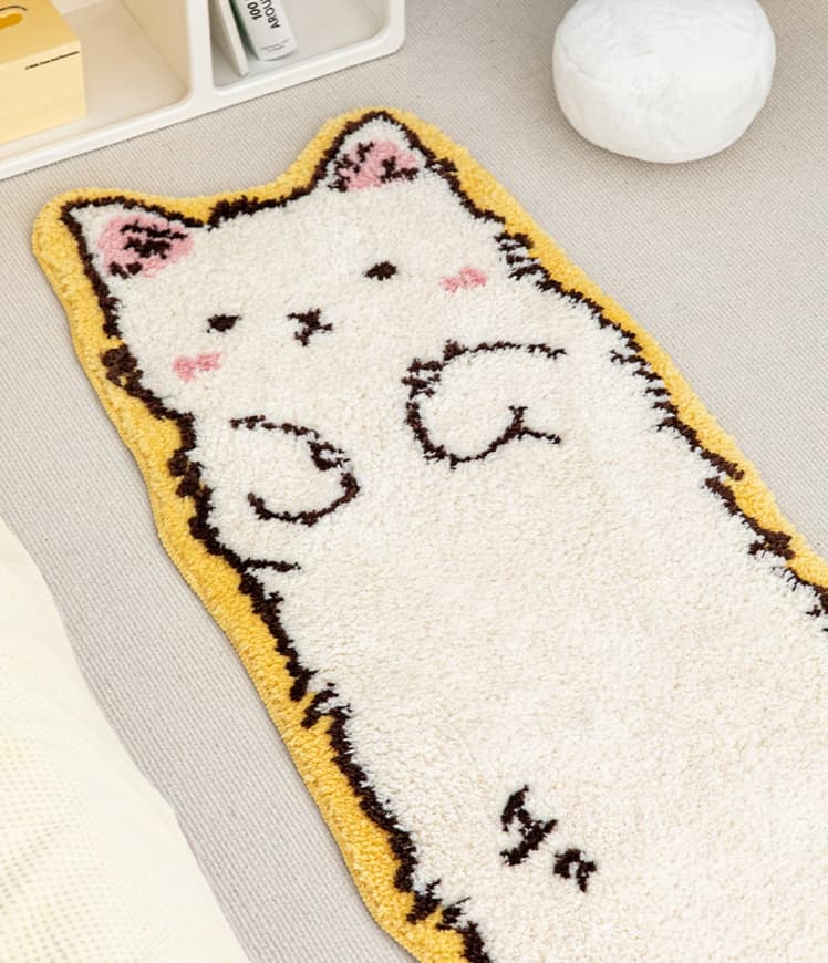 ペットマット 猫用 おすまし横寝キャット玄関マット