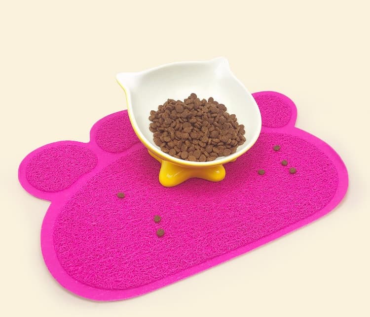 ペットマット 猫用 肉球型トラップ猫砂マット