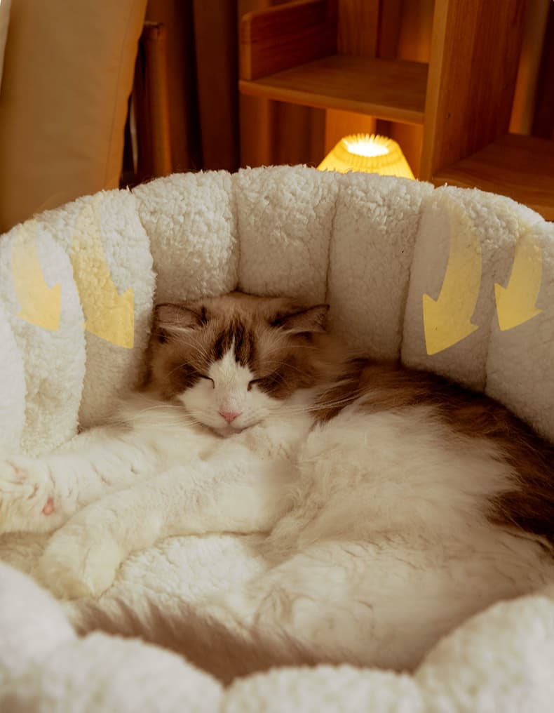 ペットマット 猫用 もこもくぬくぬくまんまるベッド