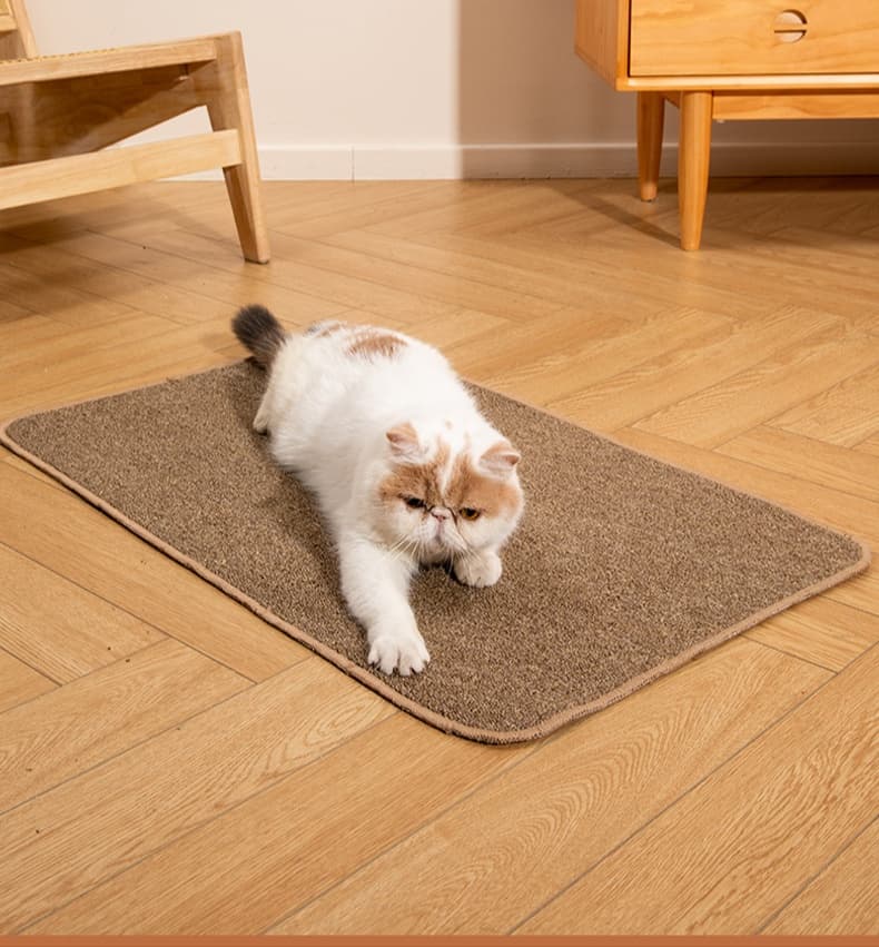 ペットマット 猫用 麻混紡ラグマット 癒やしのやすらぎ