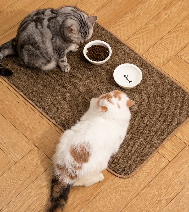 ペットマット 猫用 麻混紡ラグマット 癒やしのやすらぎ