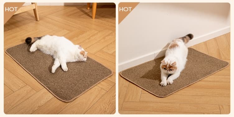 ペットマット 猫用 麻混紡ラグマット 癒やしのやすらぎ