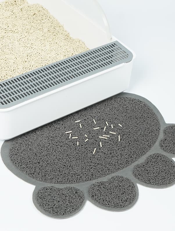 ペットマット 猫用 ふんわり快適 肉球型トイレマット