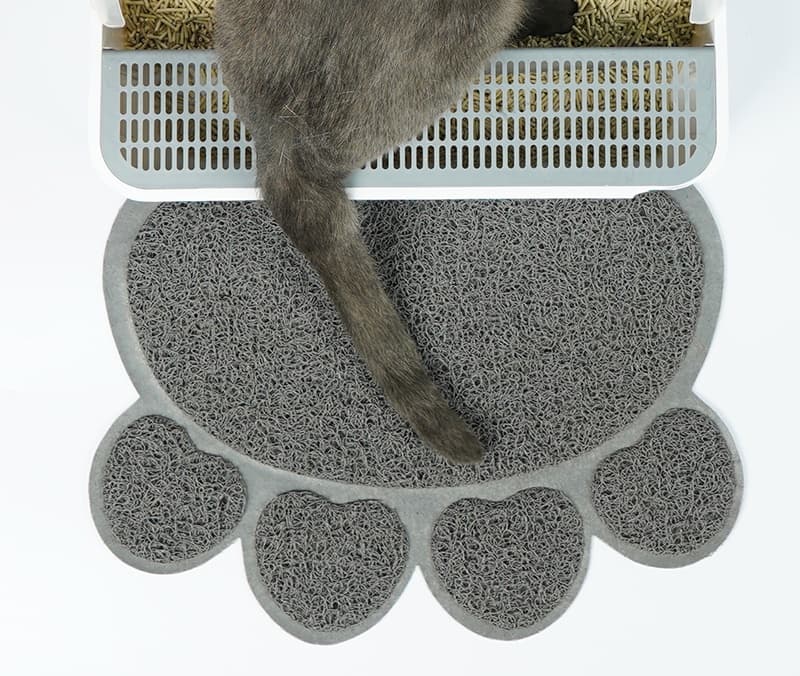 ペットマット 猫用 ふんわり快適 肉球型トイレマット