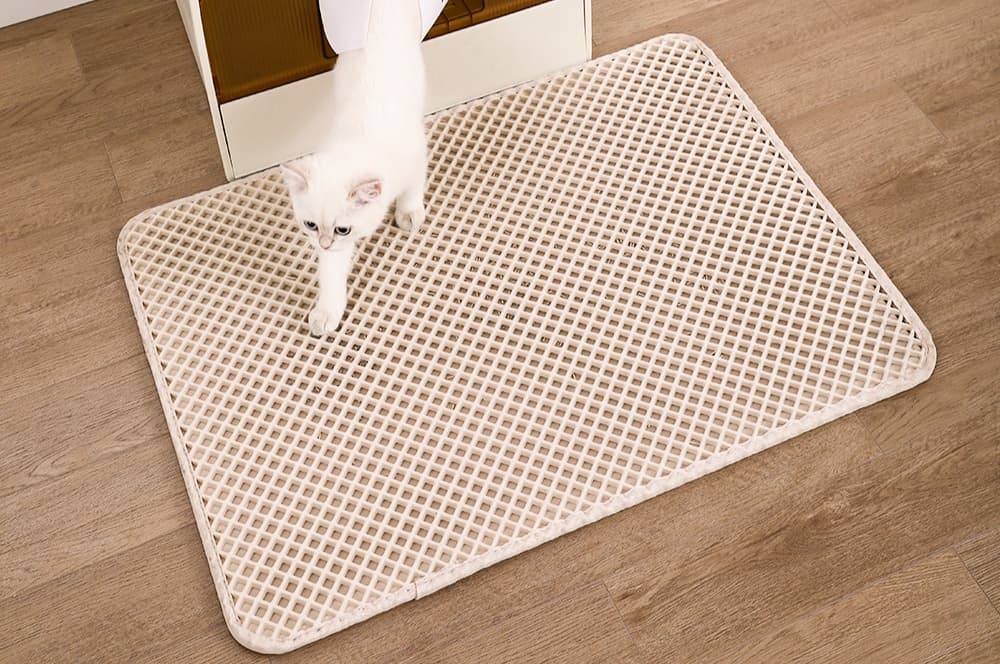 ペットマット 猫用 二重構造ハニカムトイレマット