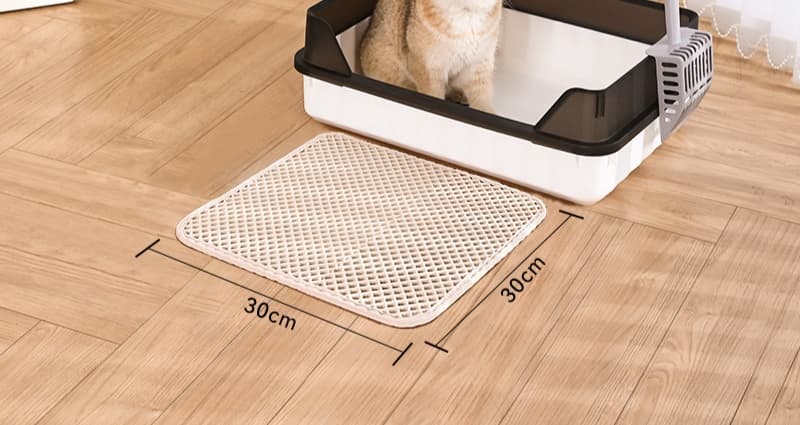 ペットマット 猫用 二重構造ハニカムトイレマット