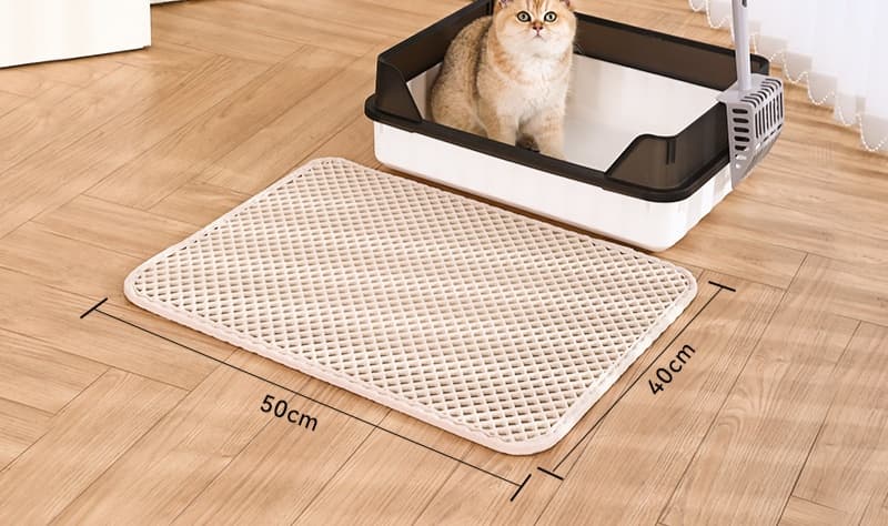 ペットマット 猫用 二重構造ハニカムトイレマット