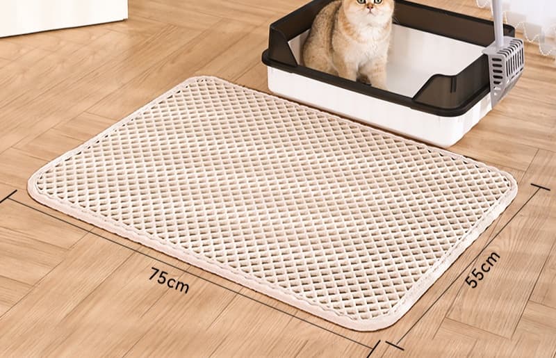 ペットマット 猫用 二重構造ハニカムトイレマット