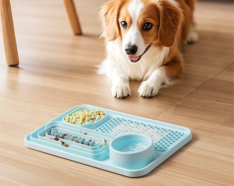ペットマット 犬猫兼用 ゆっくり食べる食事マット