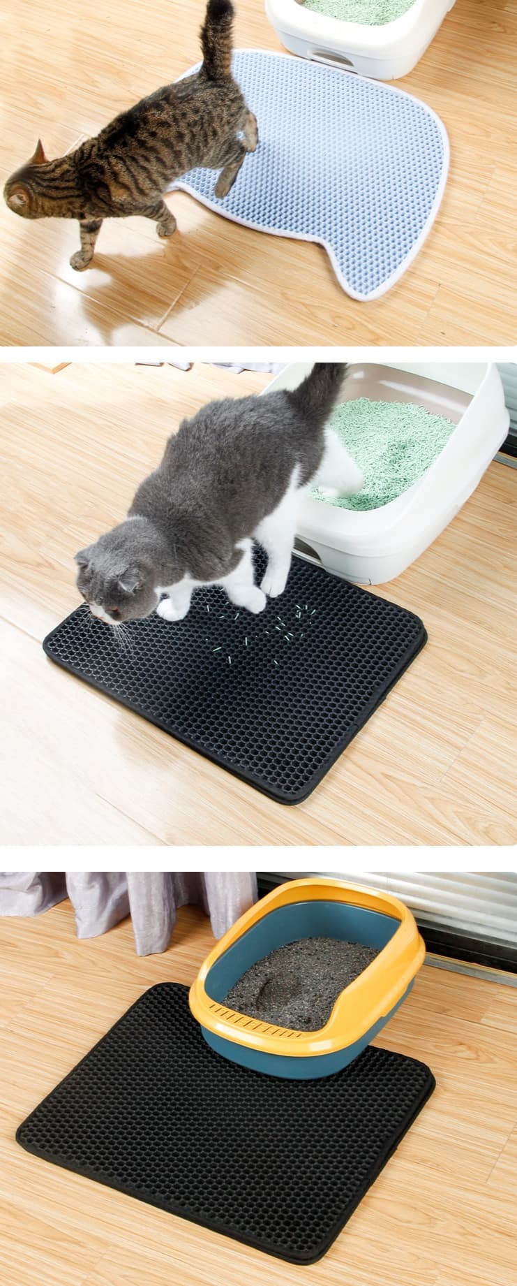 ペットマット 猫用 二重構造トイレマット