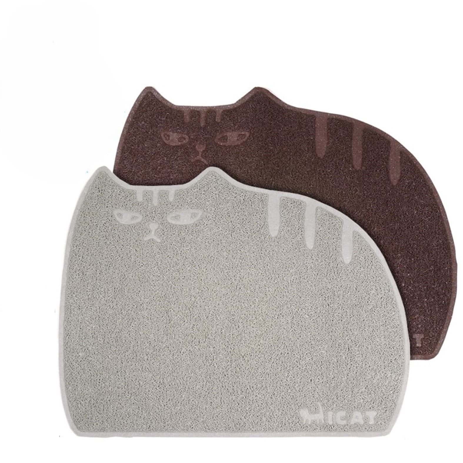 ペットマット 猫用 ねこ型おしゃれ砂取りマット