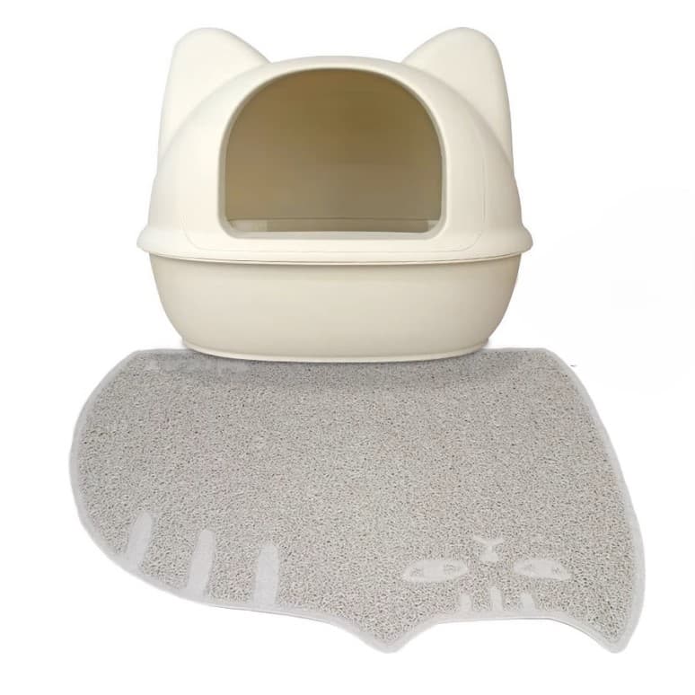 ペットマット 猫用 ねこ型おしゃれ砂取りマット