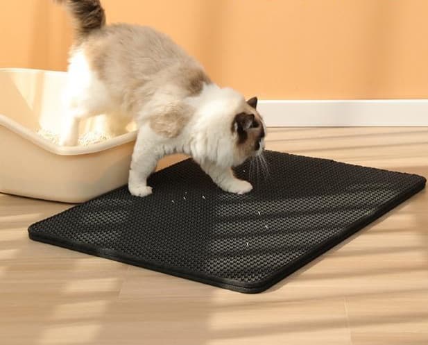 ペットマット 猫用 二重構造 飛び散り防止 トイレマット
