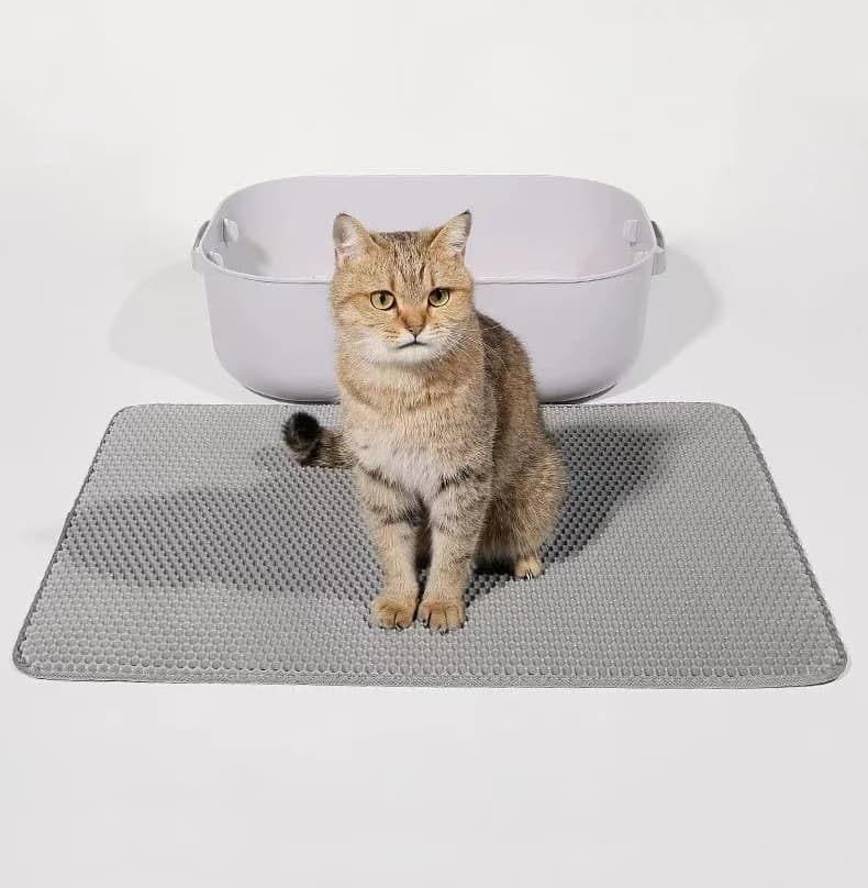 ペットマット 猫用 二重構造 飛び散り防止 トイレマット