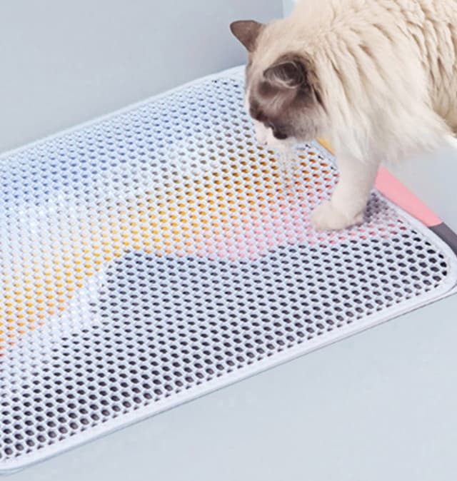ペットマット 猫用 清潔快適ふんわりトイレマット
