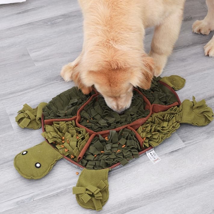 ペットマット 犬猫兼用 かめさんノーズワーク食事マット