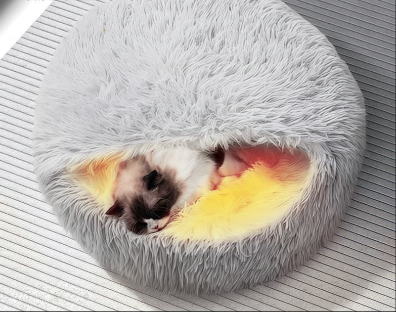 ペットマット 猫用 もふもふ包み込みベッド