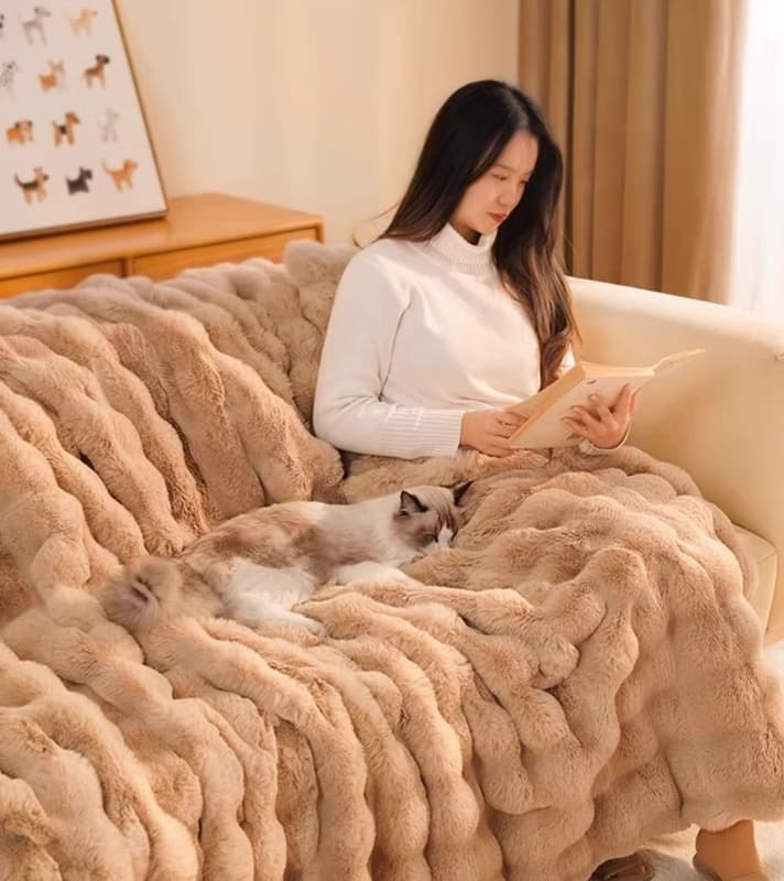 ペットマット 猫用 もこもこ波型マット