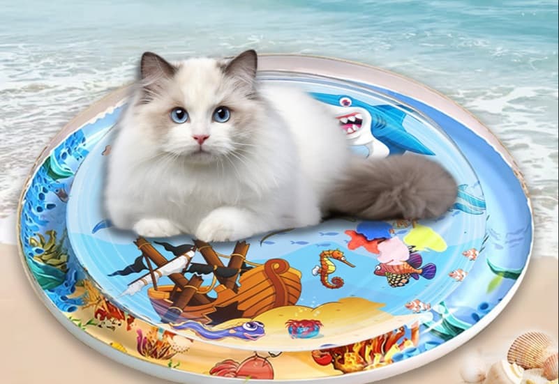 ペットマット 猫用 ウォーターマット 海の世界 ペットクッション