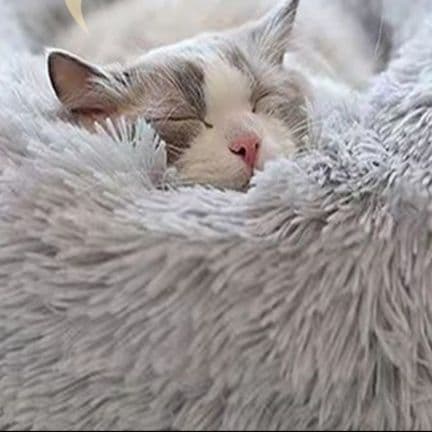 ペットマット 猫用 もふもふ冬眠ドーナツベッド