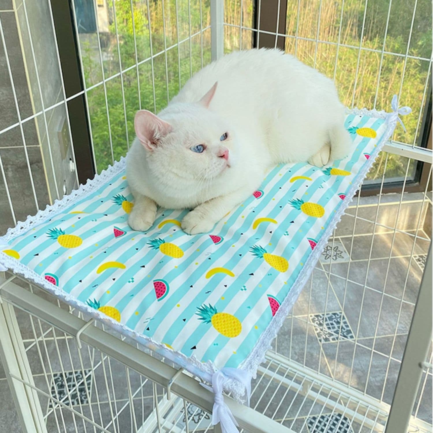 ペットマット 猫用 フルーツ柄冷感マット