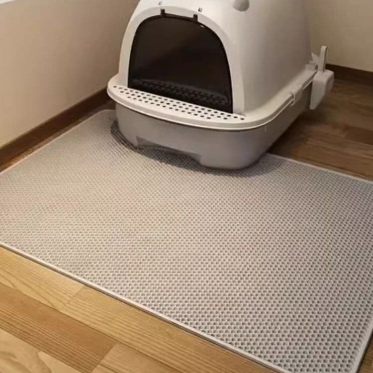 ペットマット 猫用 二重構造猫砂キャッチマット滑り止め付き