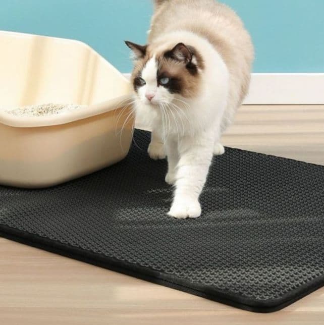 ペットマット 猫用 二重構造猫砂キャッチマット滑り止め付き