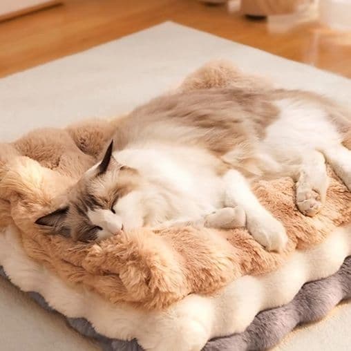 ペットマット 猫用 ふわふわ雲型もこもこ快眠敷布団
