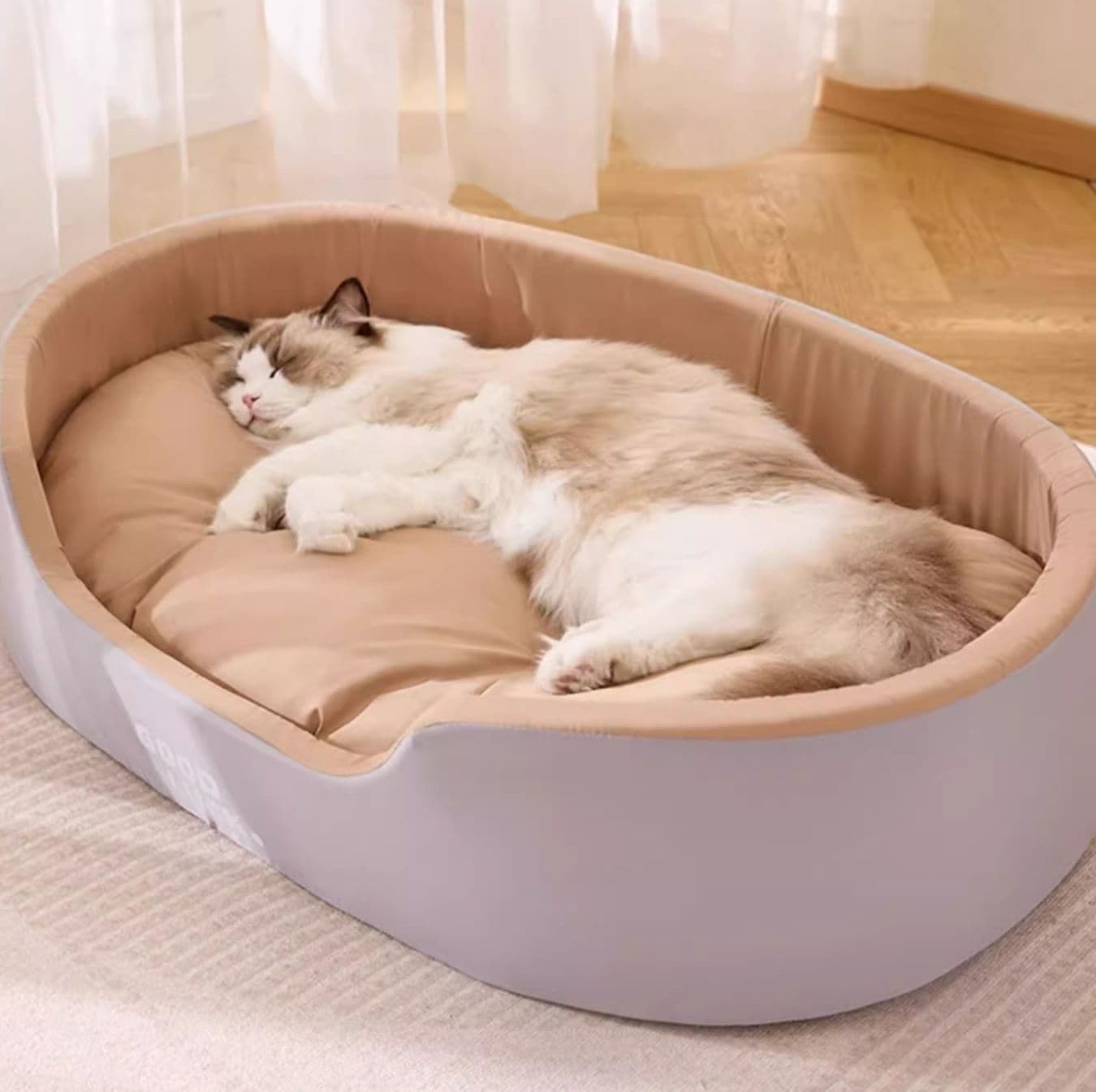 ペットマット 猫用ふわふわ包み込み型安眠ベッド