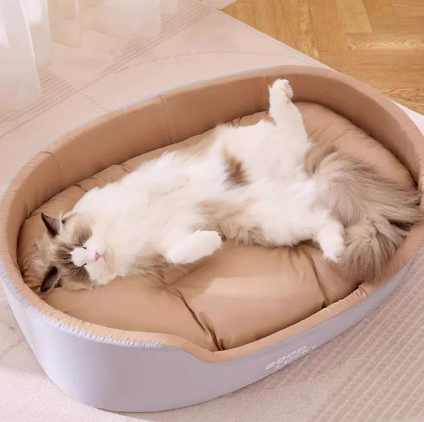 ペットマット 猫用ふわふわ包み込み型安眠ベッド