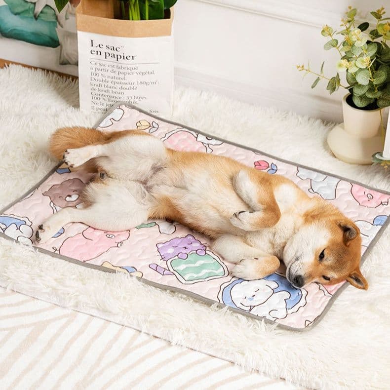 ペットマット 犬用 可愛い動物柄ふんわりマット