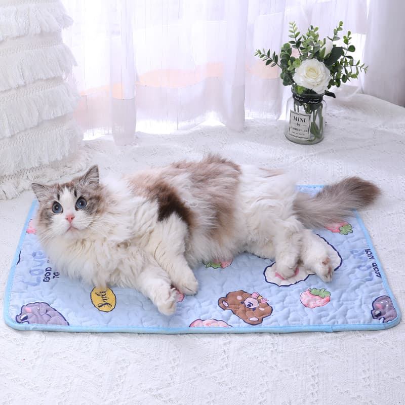 ペットマット 猫用 ふわもこ癒しキャラクターマット