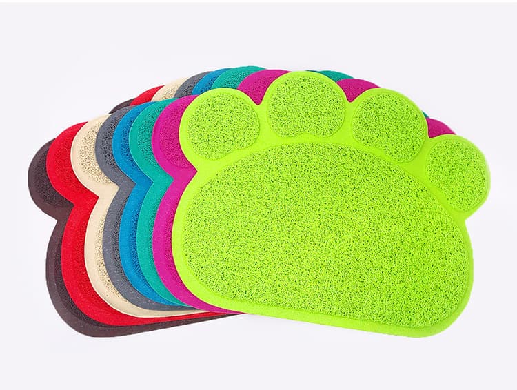 ペットマット 猫用 肉球型トラップ猫砂マット