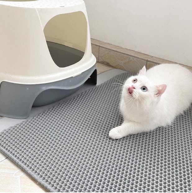 ペットマット 猫用 二重構造 飛び散り防止 トイレマット