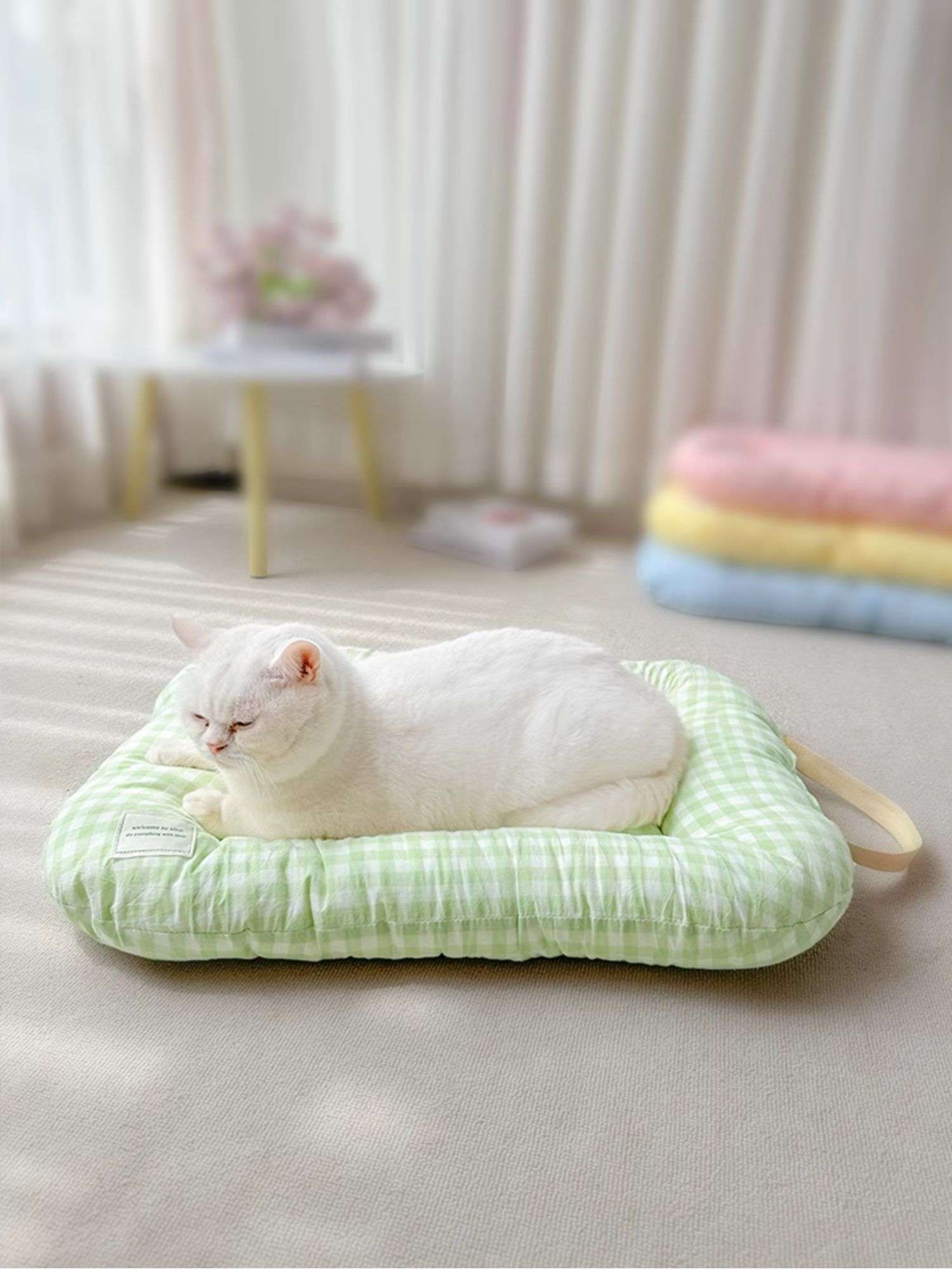 ペットマット 犬用 ふわふわチェック柄マット