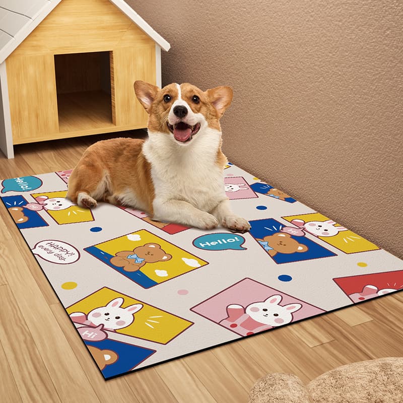ペットマット うさぎとにんじんの癒しマット