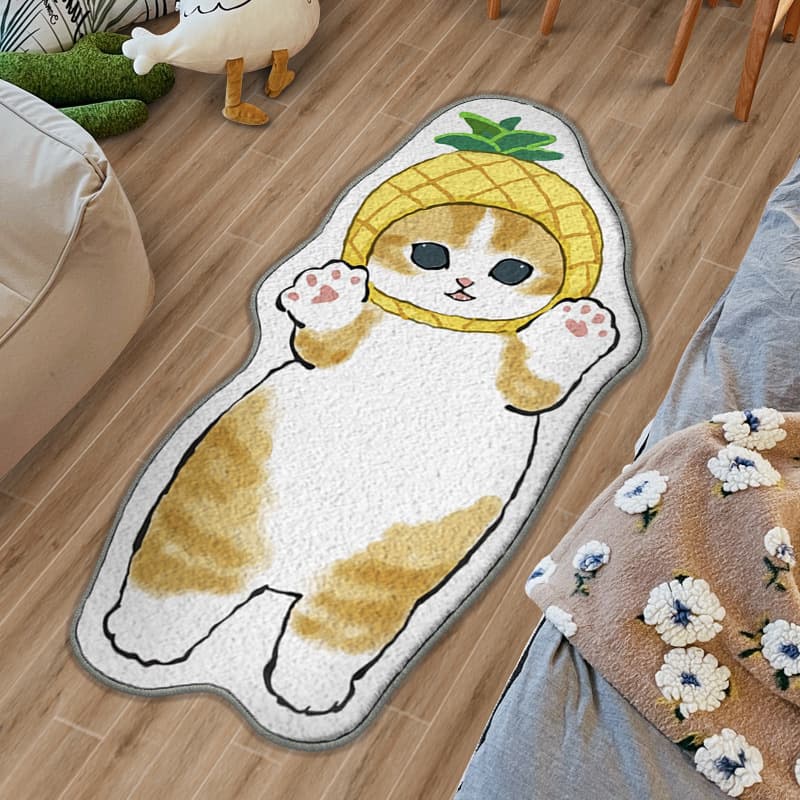 ペットマット 猫用 ねこちゃんデザイン滑り止め付マット