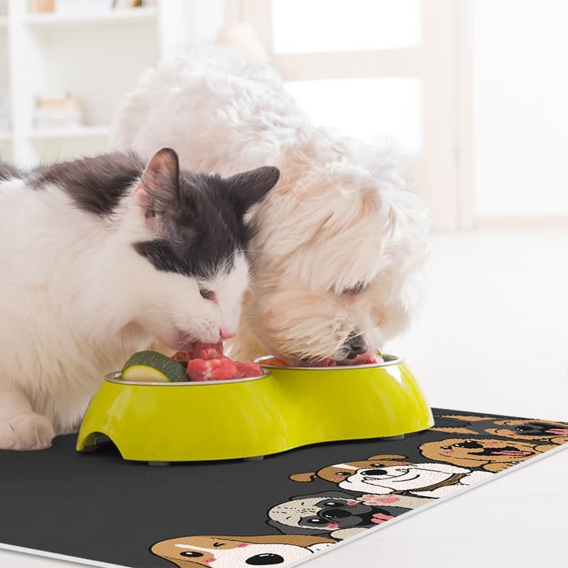 ペットマット 犬猫兼用 かわいい仲間たち 食事マット