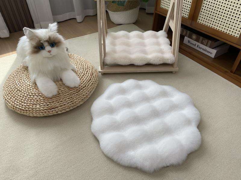 ペットマット 猫用 もこもこ雲型マット