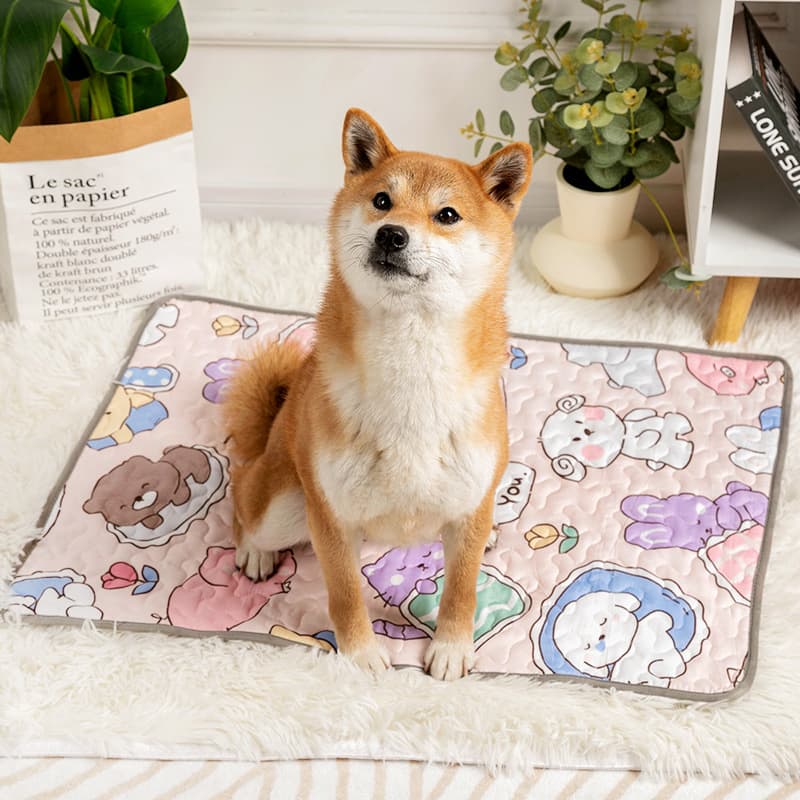 ペットマット 犬用 可愛い動物柄ふんわりマット