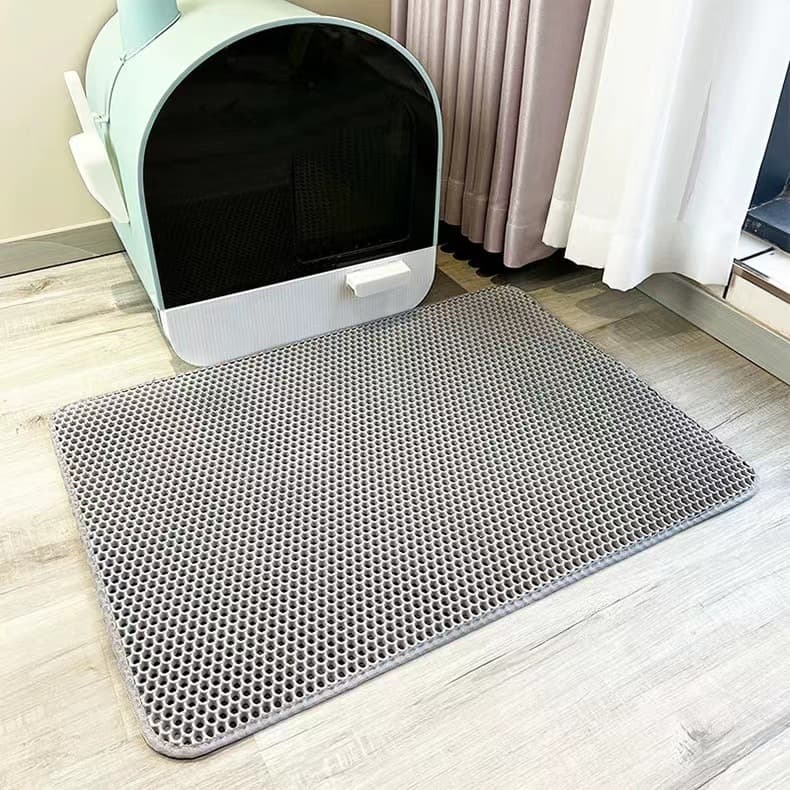ペットマット 猫用 二重構造 飛び散り防止 トイレマット