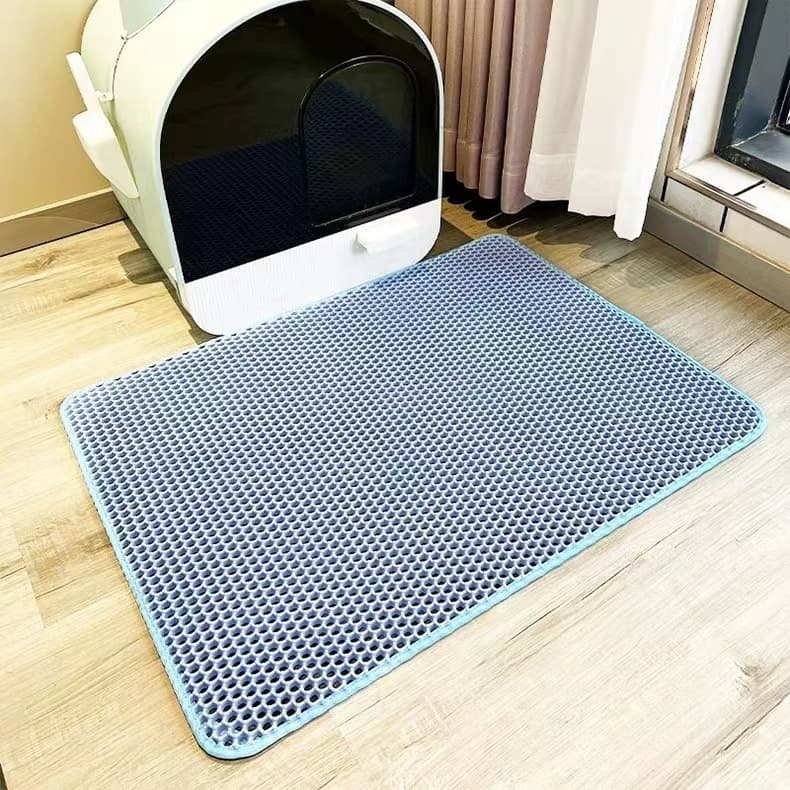 ペットマット 猫用 二重構造 飛び散り防止 トイレマット
