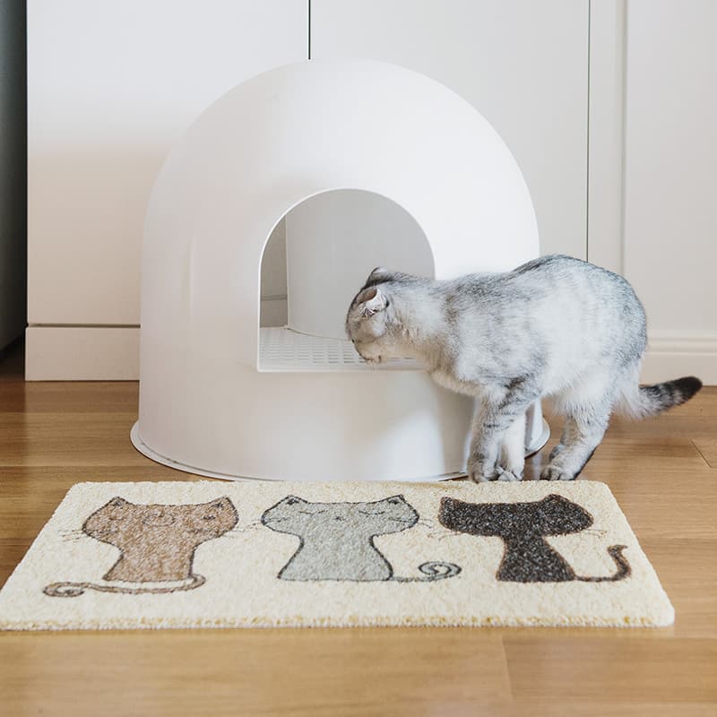 ペットマット 猫用 おしゃれ猫シルエットマット