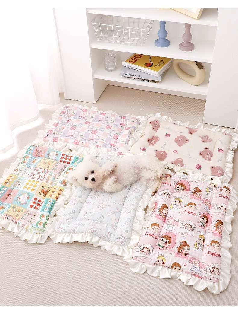 ペットマット 犬用 ふんわりフリル付きマット