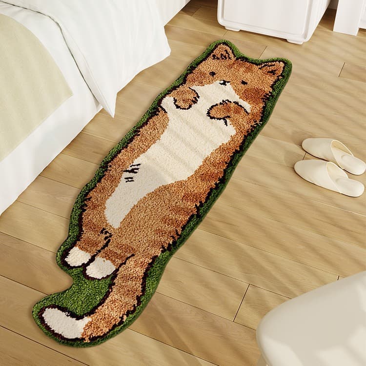 ペットマット 猫用 おすまし横寝キャット玄関マット