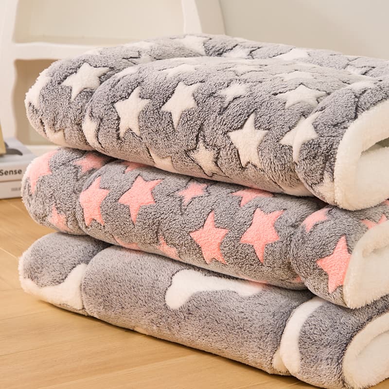 ペットマット 猫用 ふかふか星柄マット