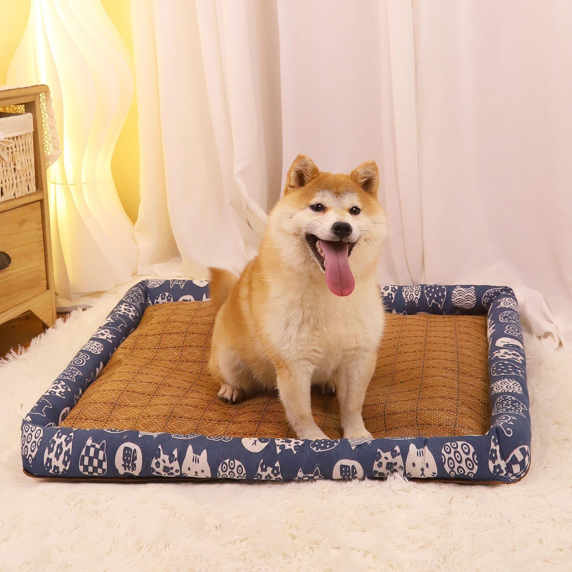 ペットマット 犬用 和風 竹素材マット
