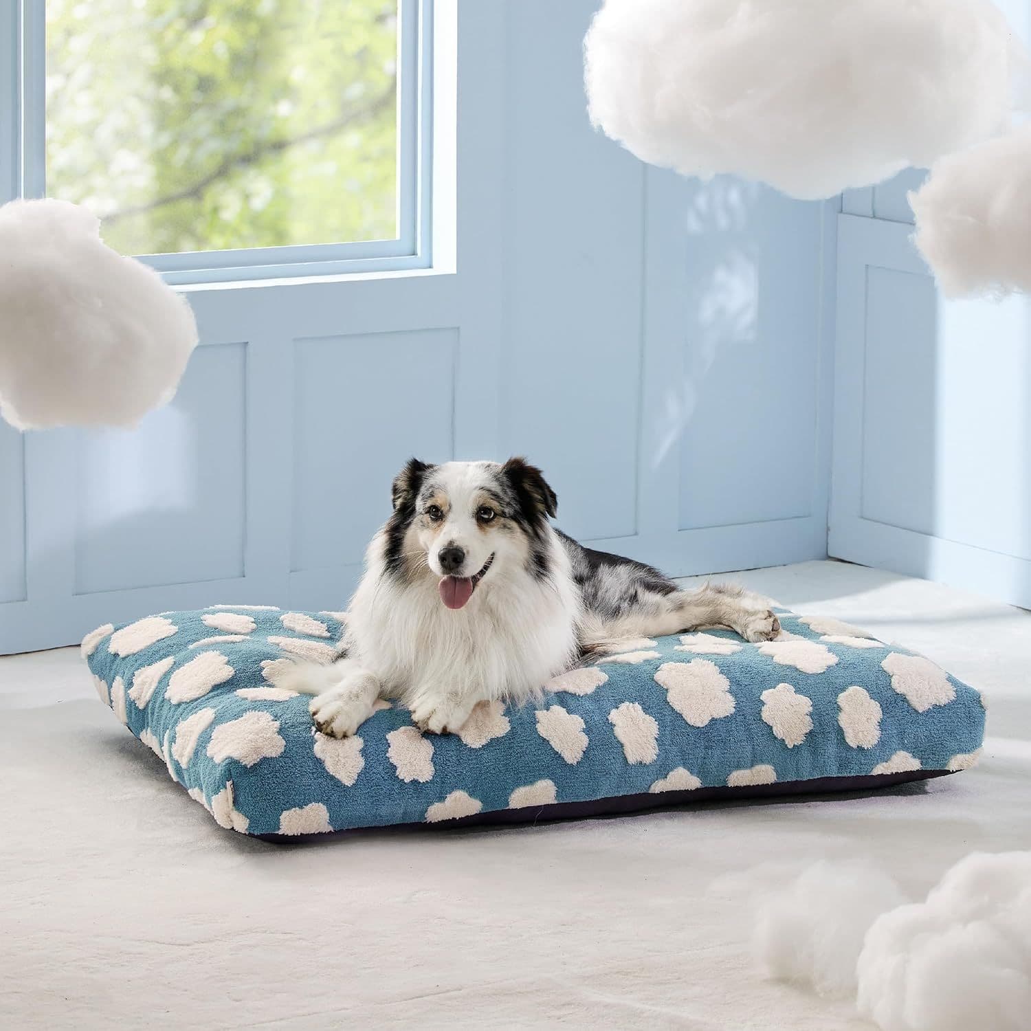 ペットマット 犬猫兼用 ふわもこ雲模様のお昼寝マット